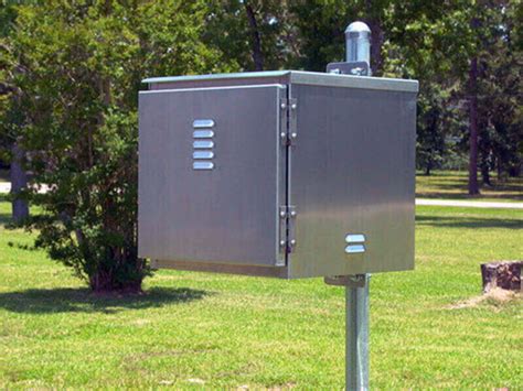 mount electrical box to metal pole|outdoor pole mounted equipment cabinet.